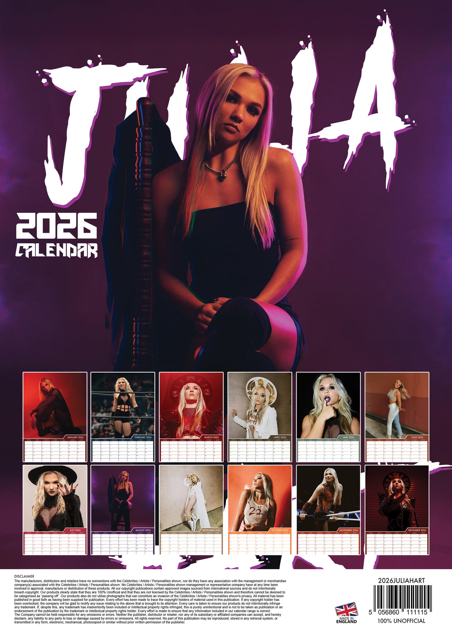Julia Hart - A3 Calendar 2026