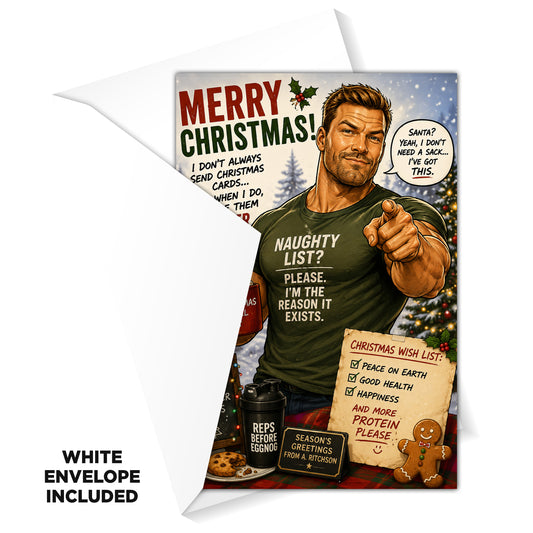 Alan Ritchson Novelty Christmas Card