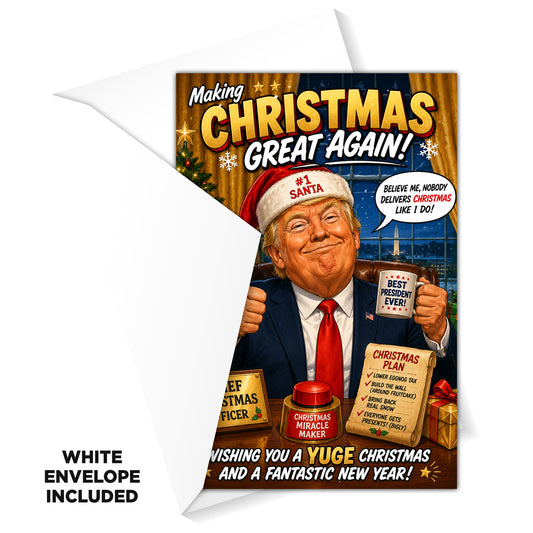 Donald Trump Novelty Christmas Card