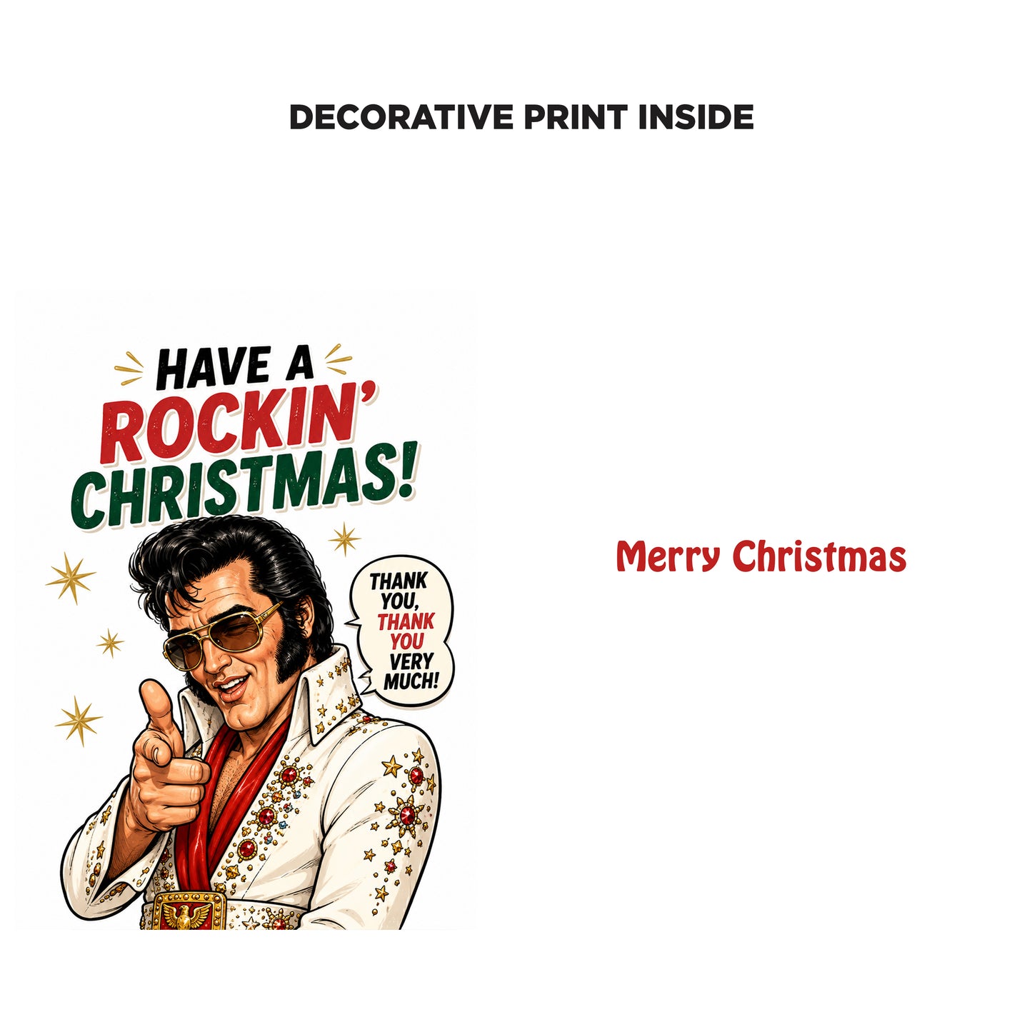Elvis Novelty Christmas Card