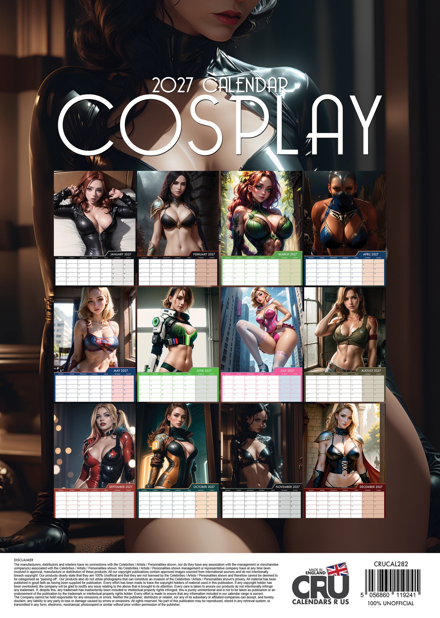 Cosplay - A3 Calendar 2027