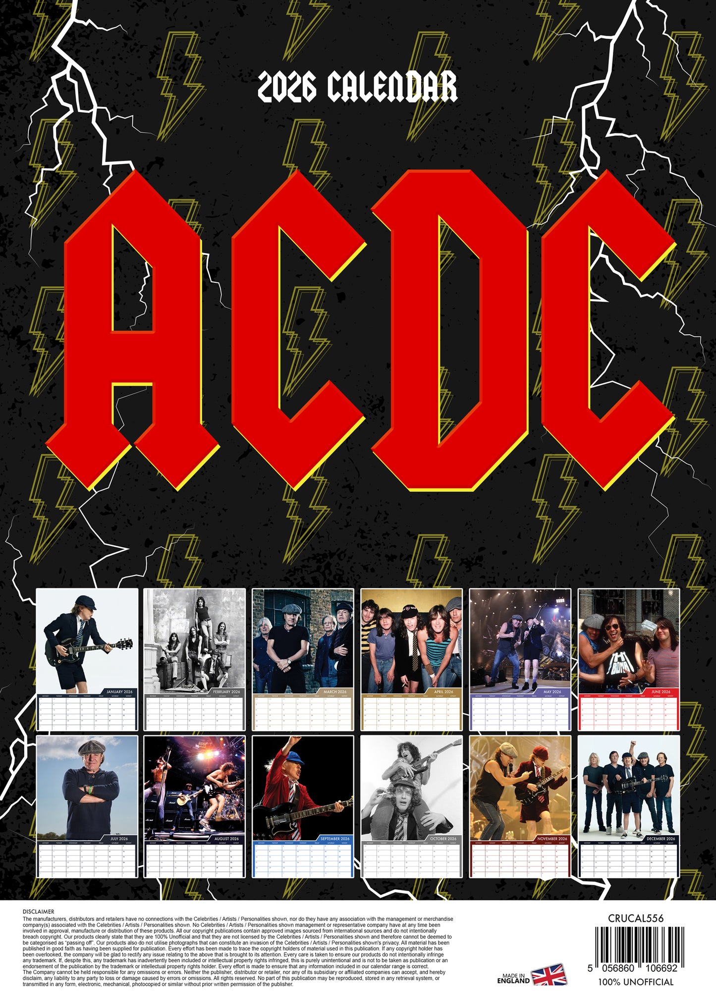 ACDC - A3 Calendar 2026