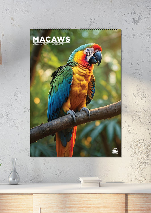 Macaws - A3 Calendar 2026