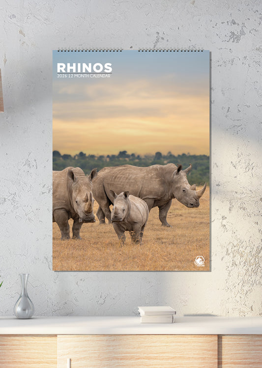 Rhinos - A3 Calendar 2026