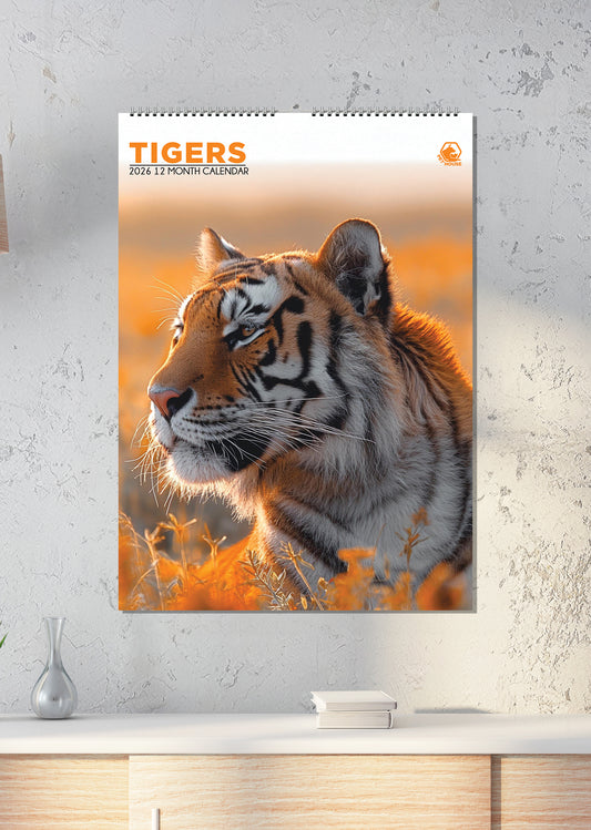 Tigers - A3 Calendar 2026