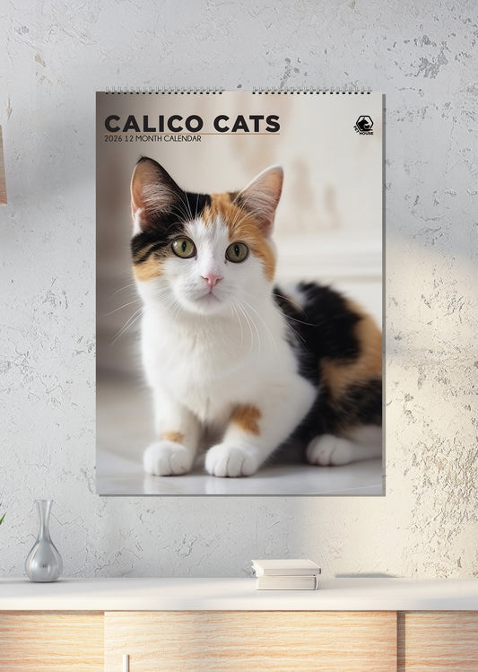 Calico Cats - A3 Calendar 2026