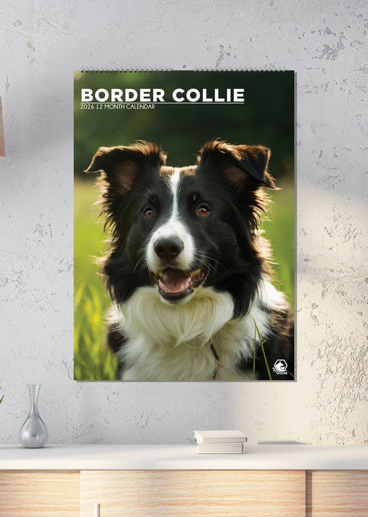 Border Collie - A3 Calendar 2026