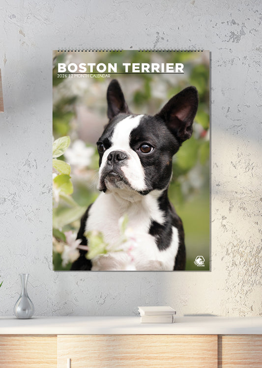 Boston Terrier - A3 Calendar 2026