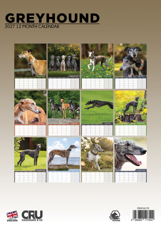 Greyhound - A3 Calendar 2027