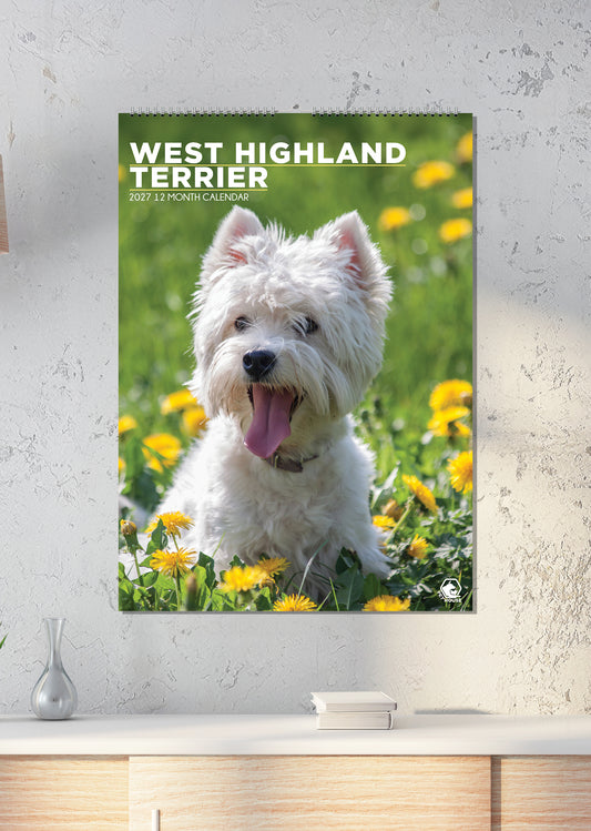 West Highland Terrier - A3 Calendar 2027