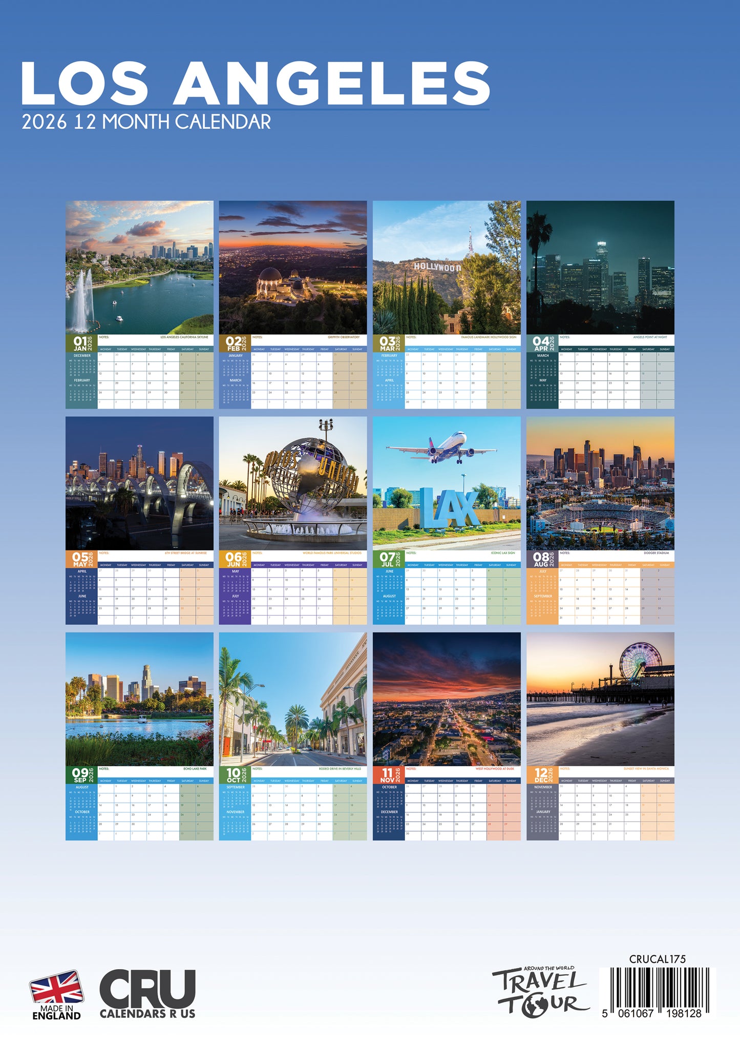 Los Angeles - A3 Calendar 2026