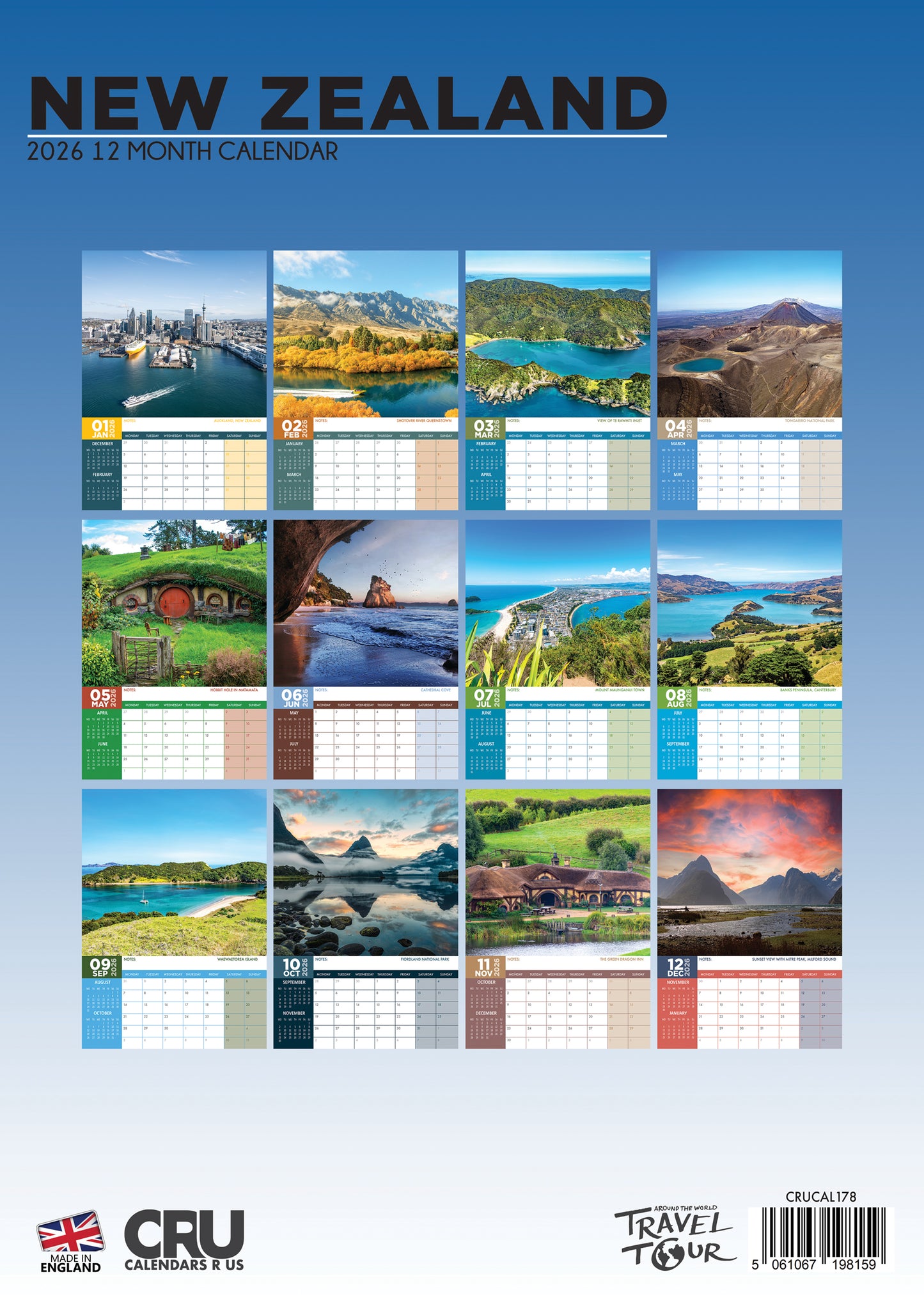 New Zealand - A3 Calendar 2026