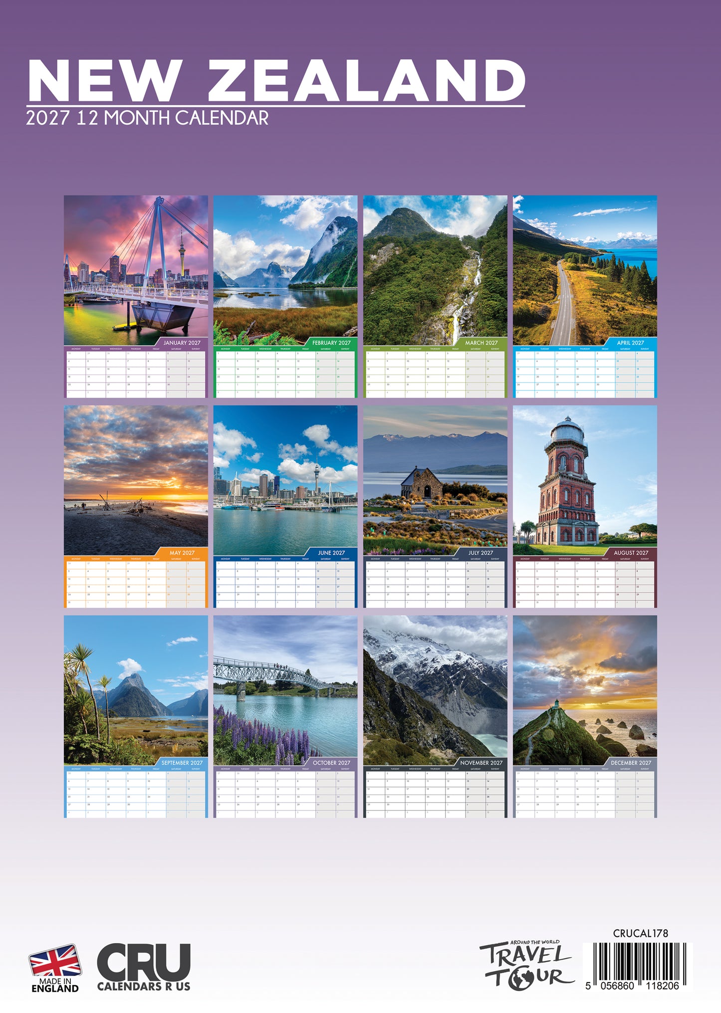 New Zealand - A3 Calendar 2027