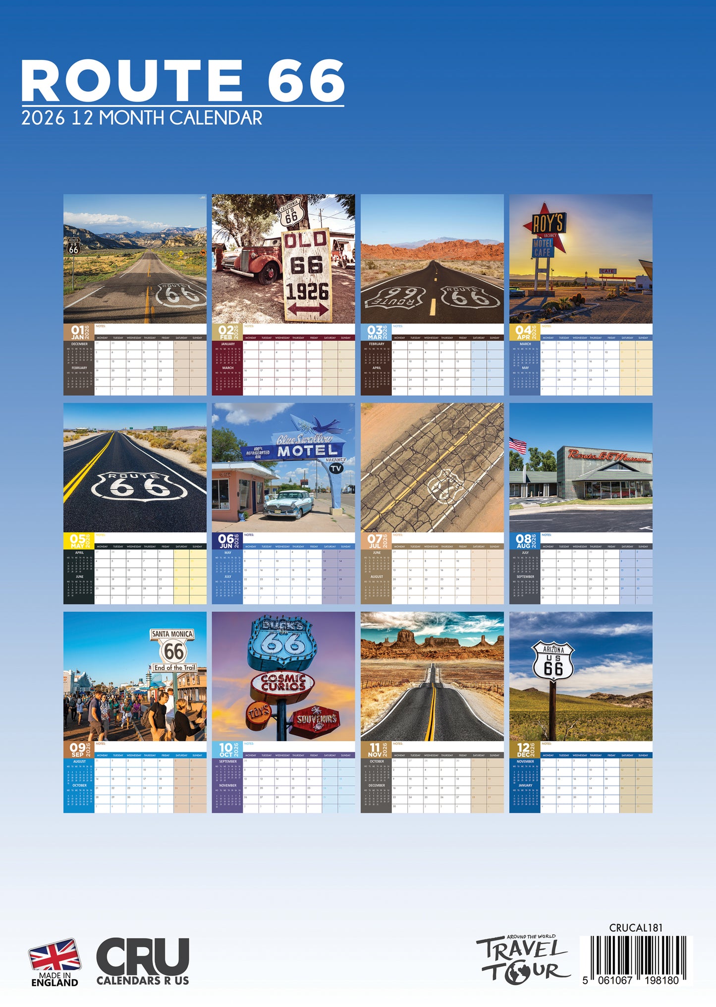 Route 66 - A3 Calendar 2026