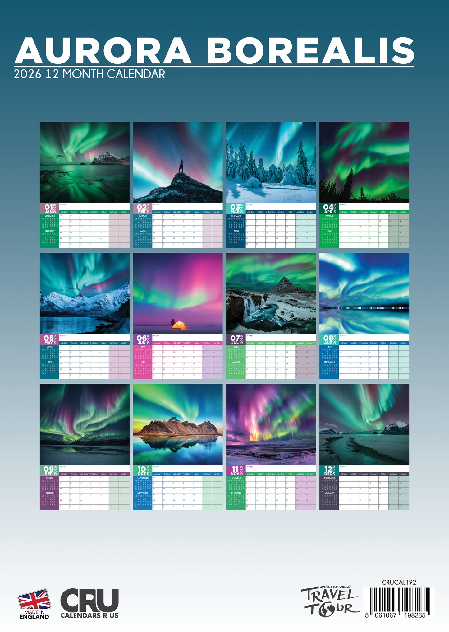 Aurora Borealis - A3 Calendar 2026