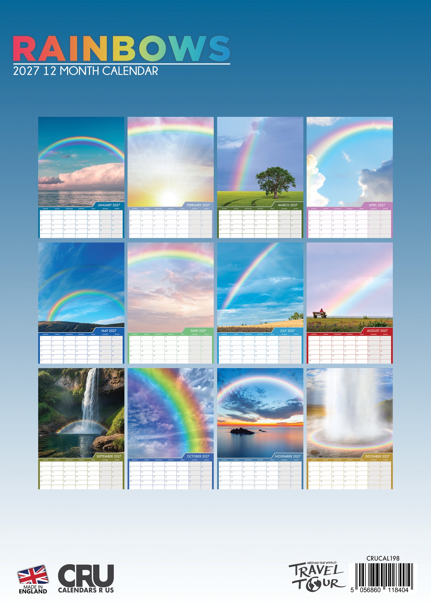 Rainbows - A3 Calendar 2027