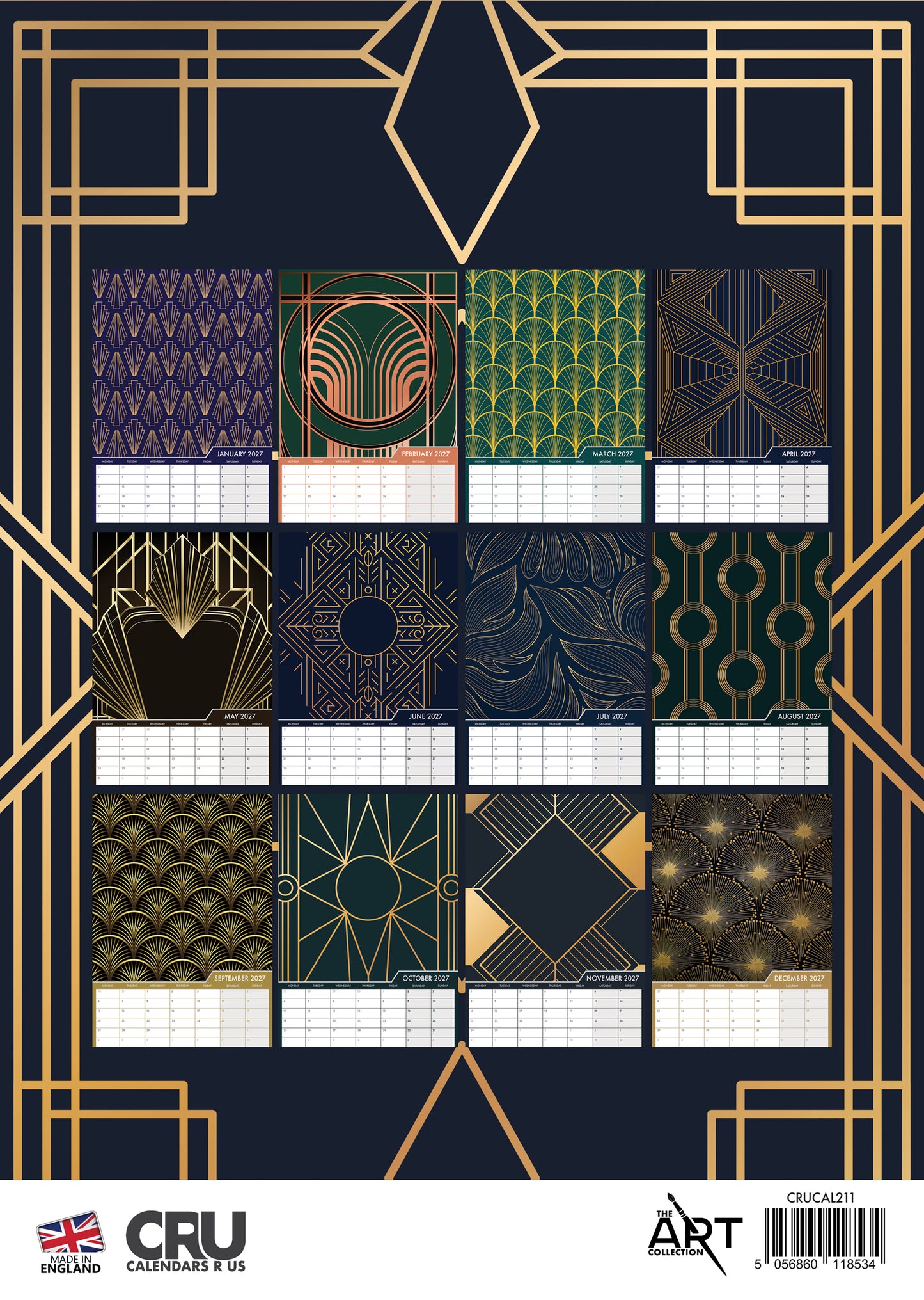 Art Deco - A3 Calendar 2027
