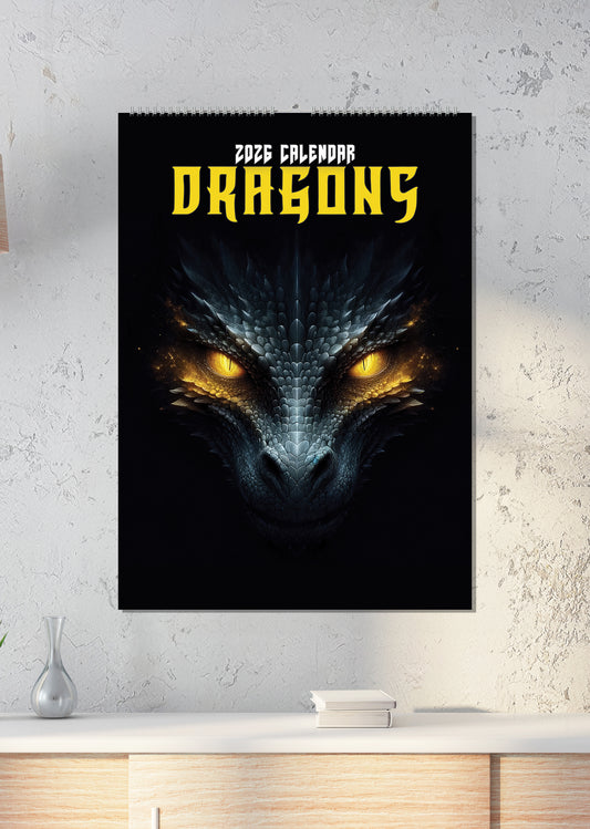 Dragons - A3 Calendar 2026