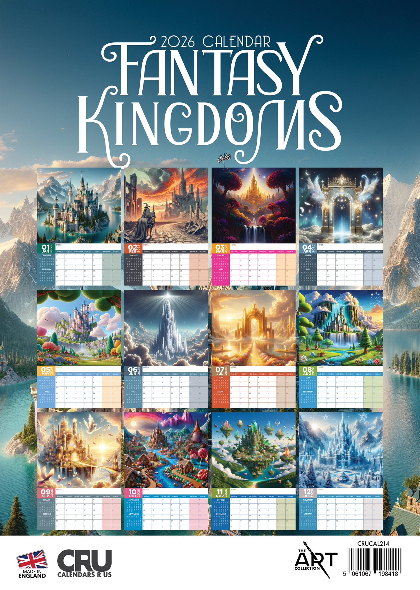 Fantasy Kingdoms - A3 Calendar 2026
