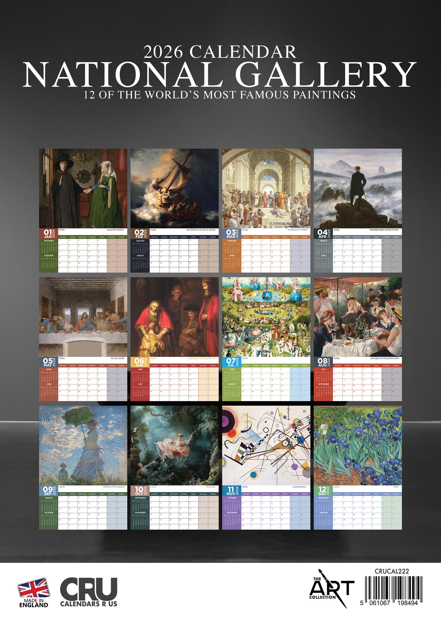 National Gallery - A3 Calendar 2026