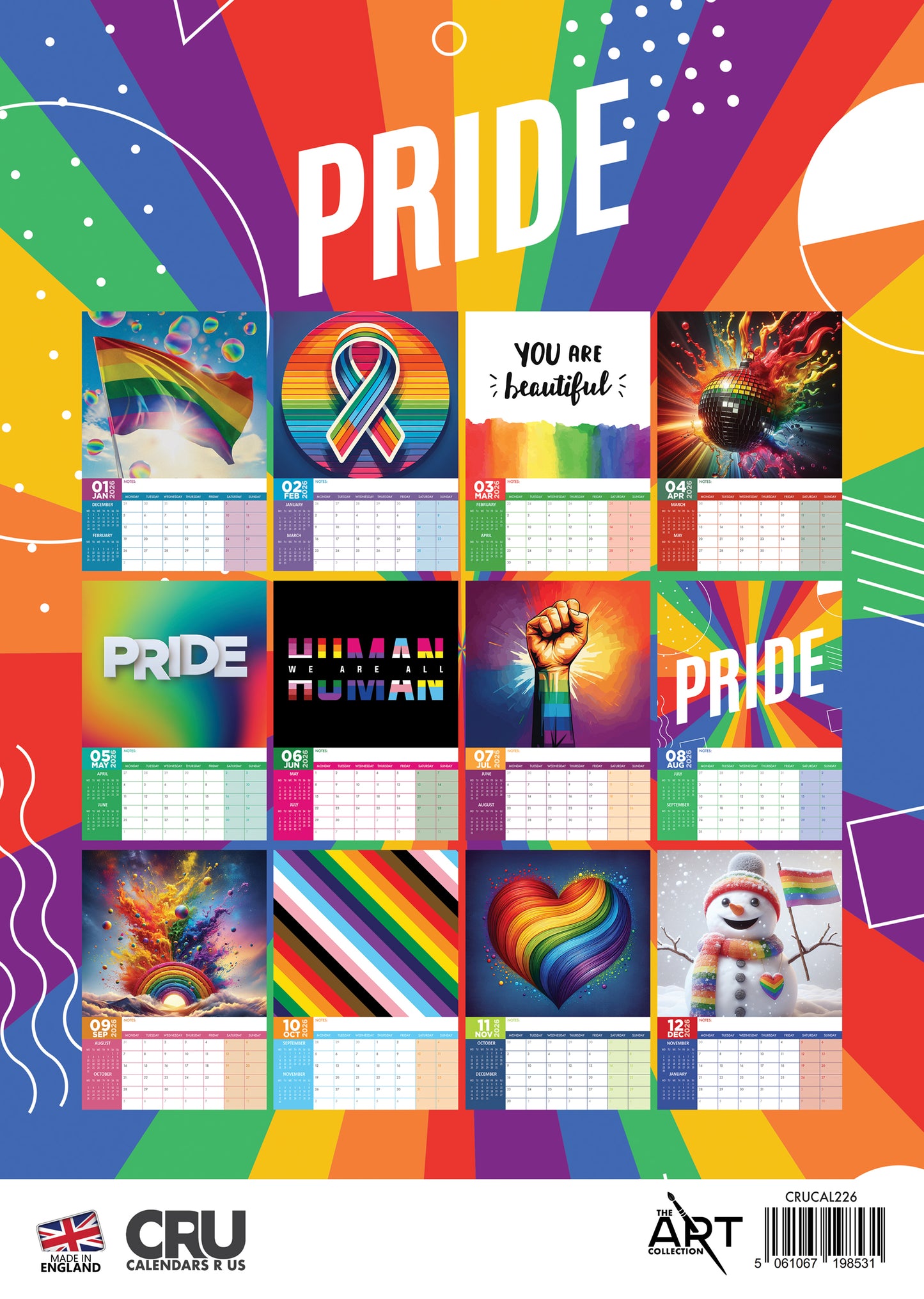 Pride - A3 Calendar 2026