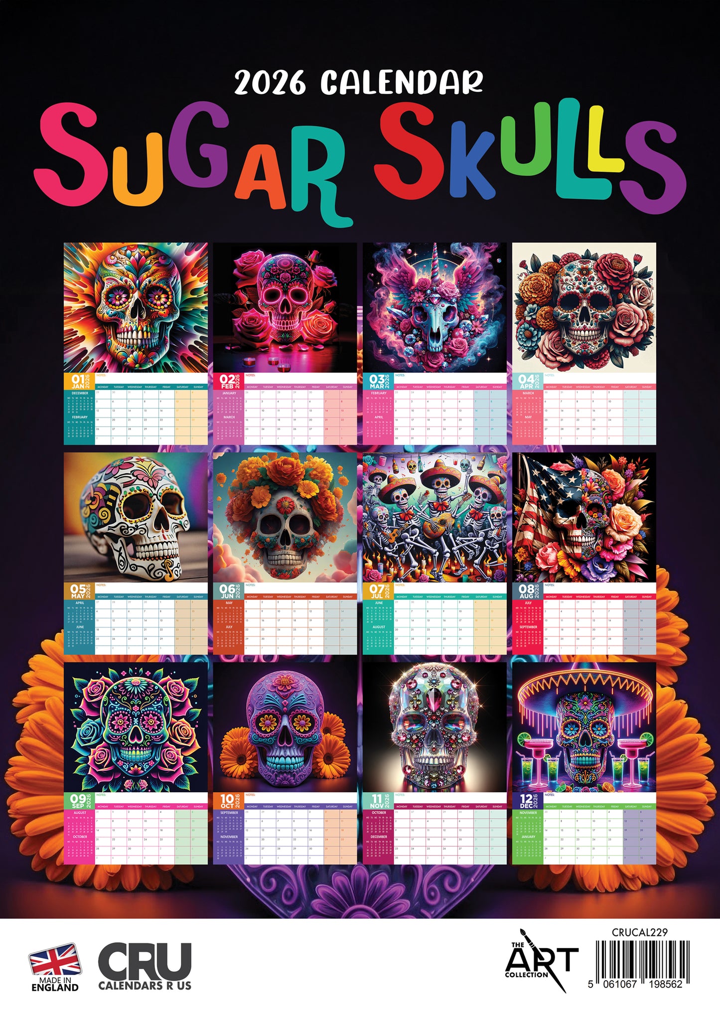 Sugar Skulls - A3 Calendar 2026