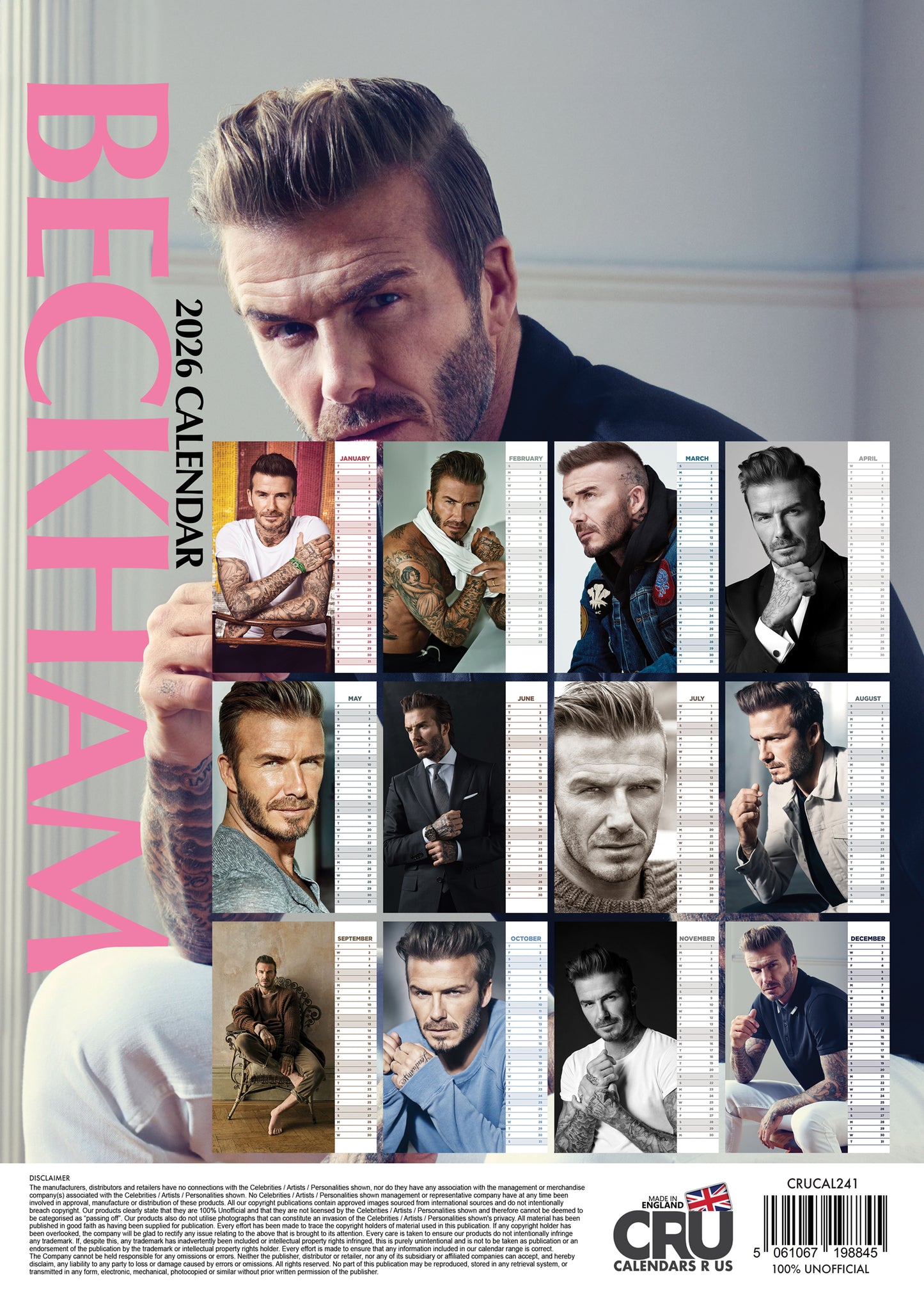David Beckham - A3 Calendar 2026