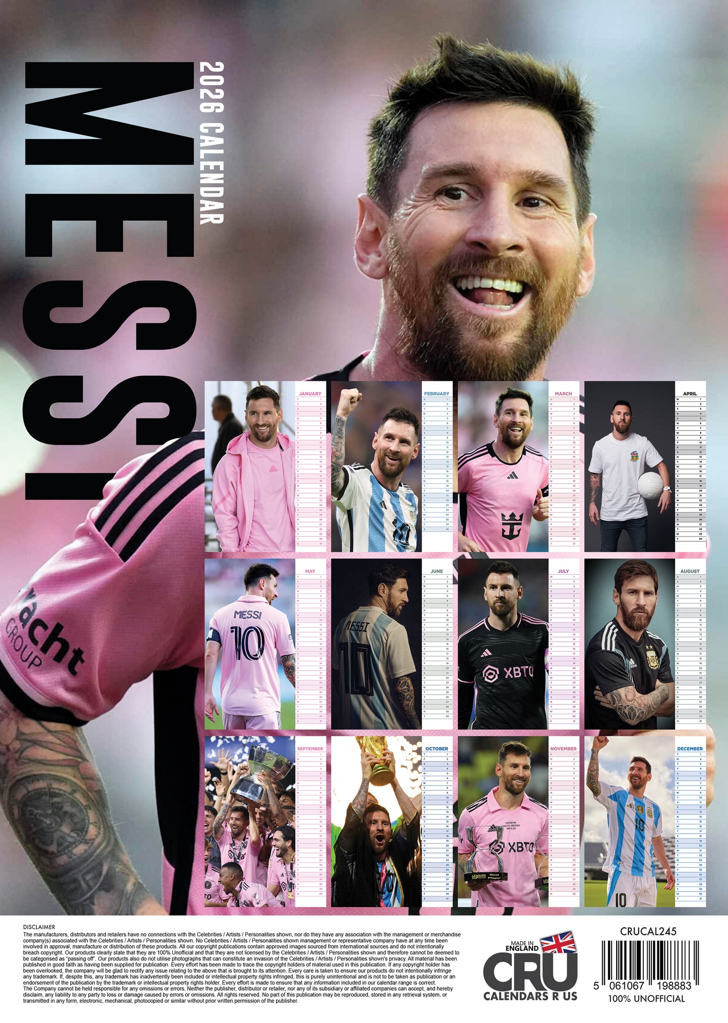 Messi - A3 Calendar 2026