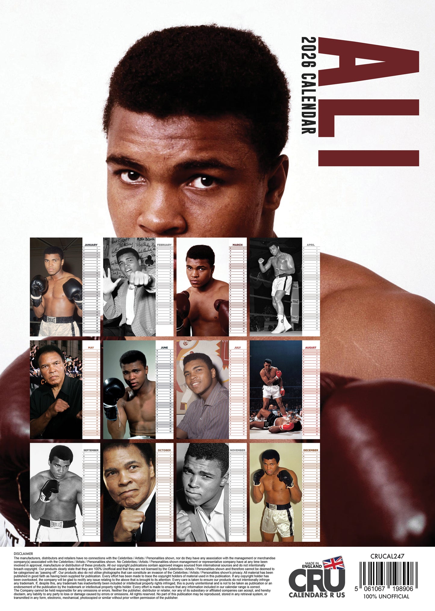 Muhammad Ali - A3 Calendar 2026