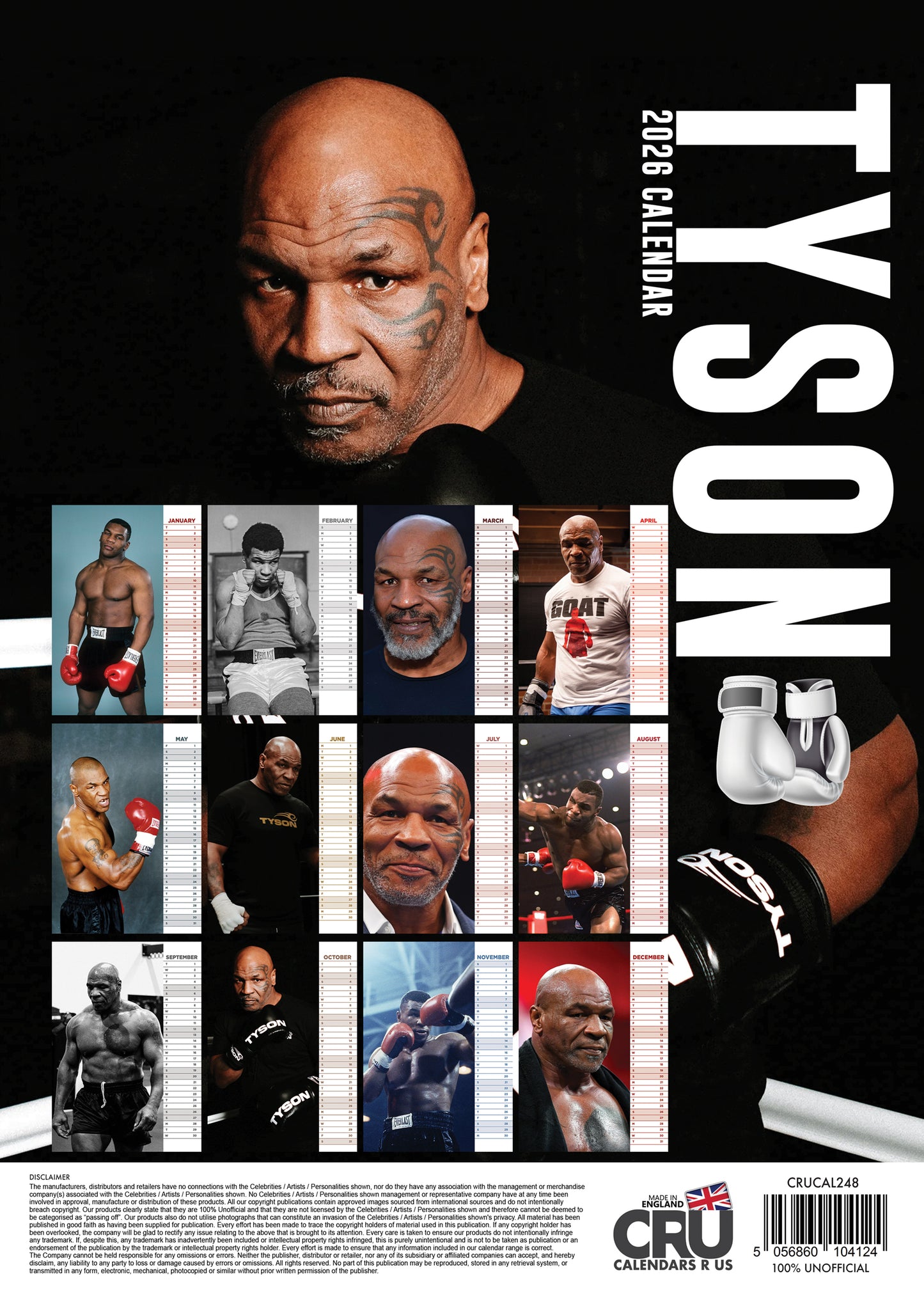 Mike Tyson - A3 Calendar 2026