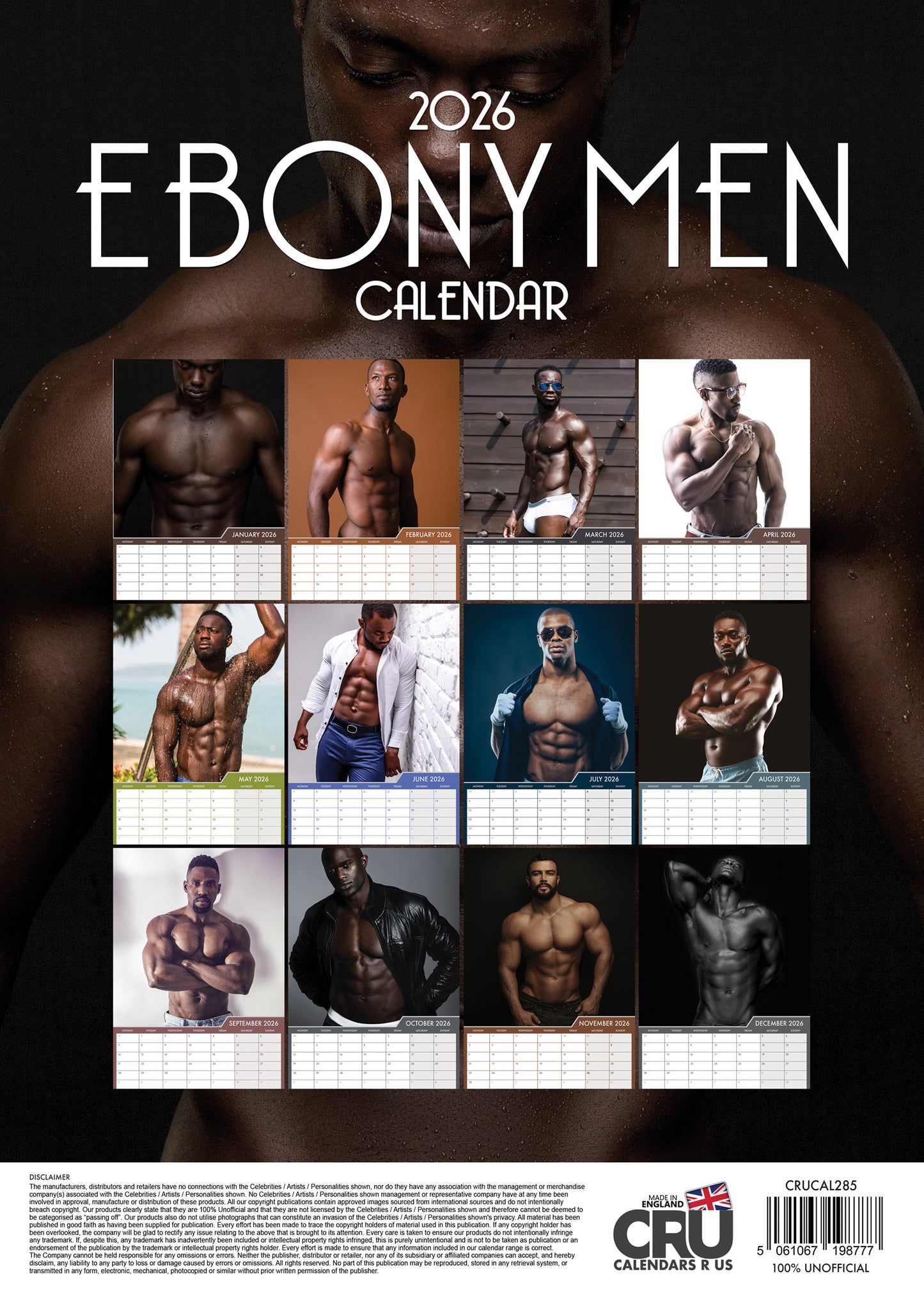 Ebony (Male) - A3 Calendar 2026