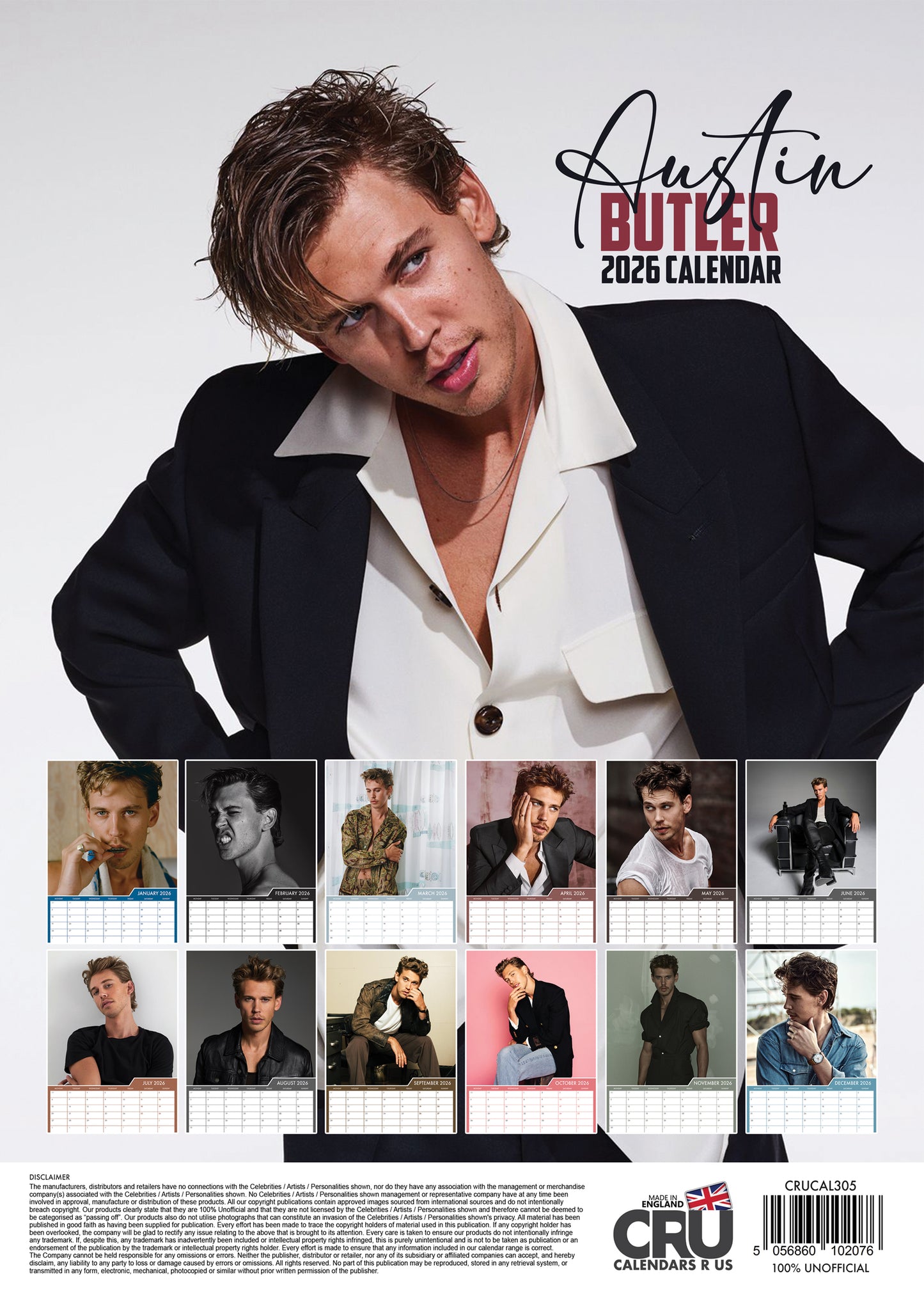 Austin Butler - A3 Calendar 2026