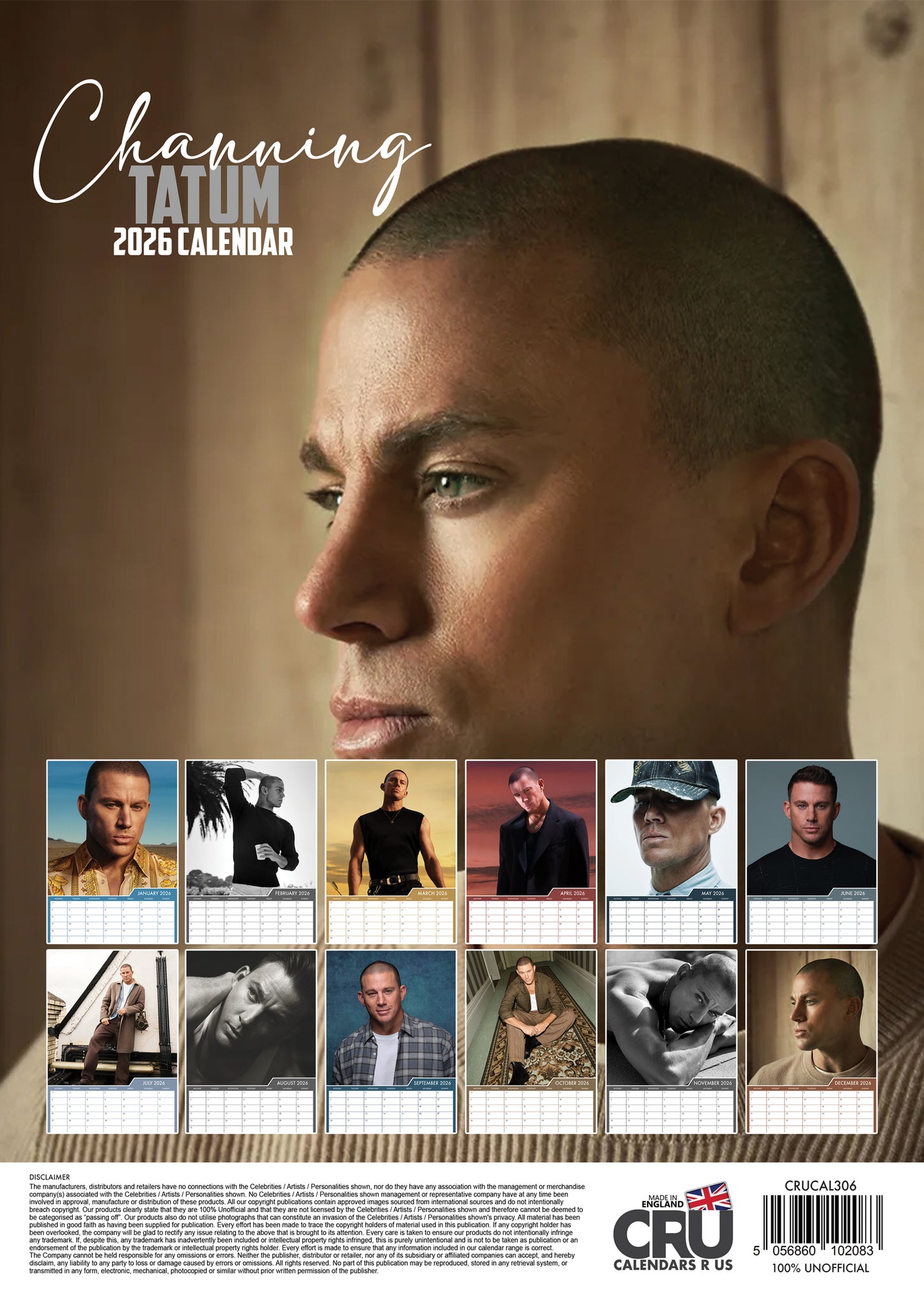 Channing Tatum - A3 Calendar 2026