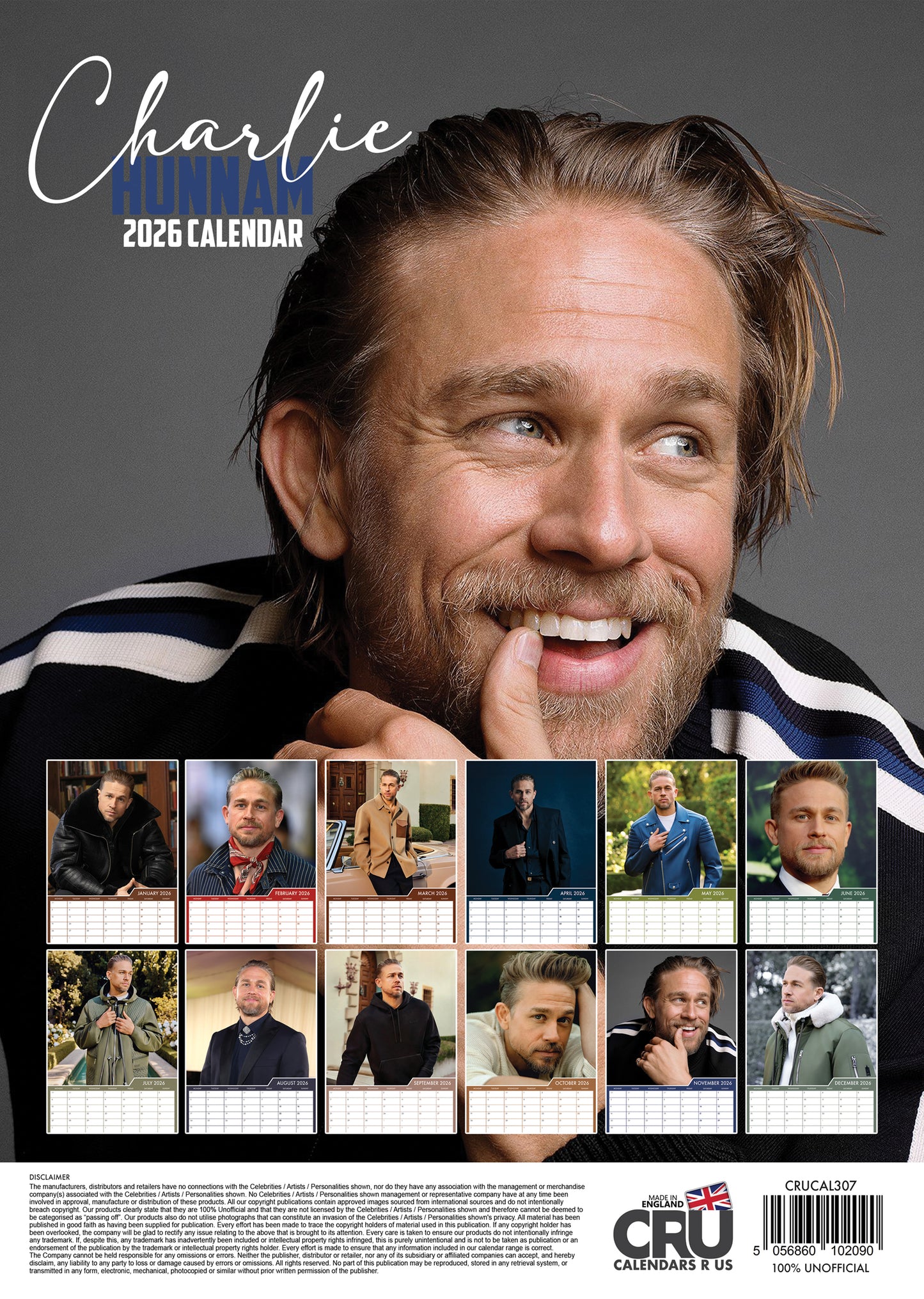 Charlie Hunnam - A3 Calendar 2026