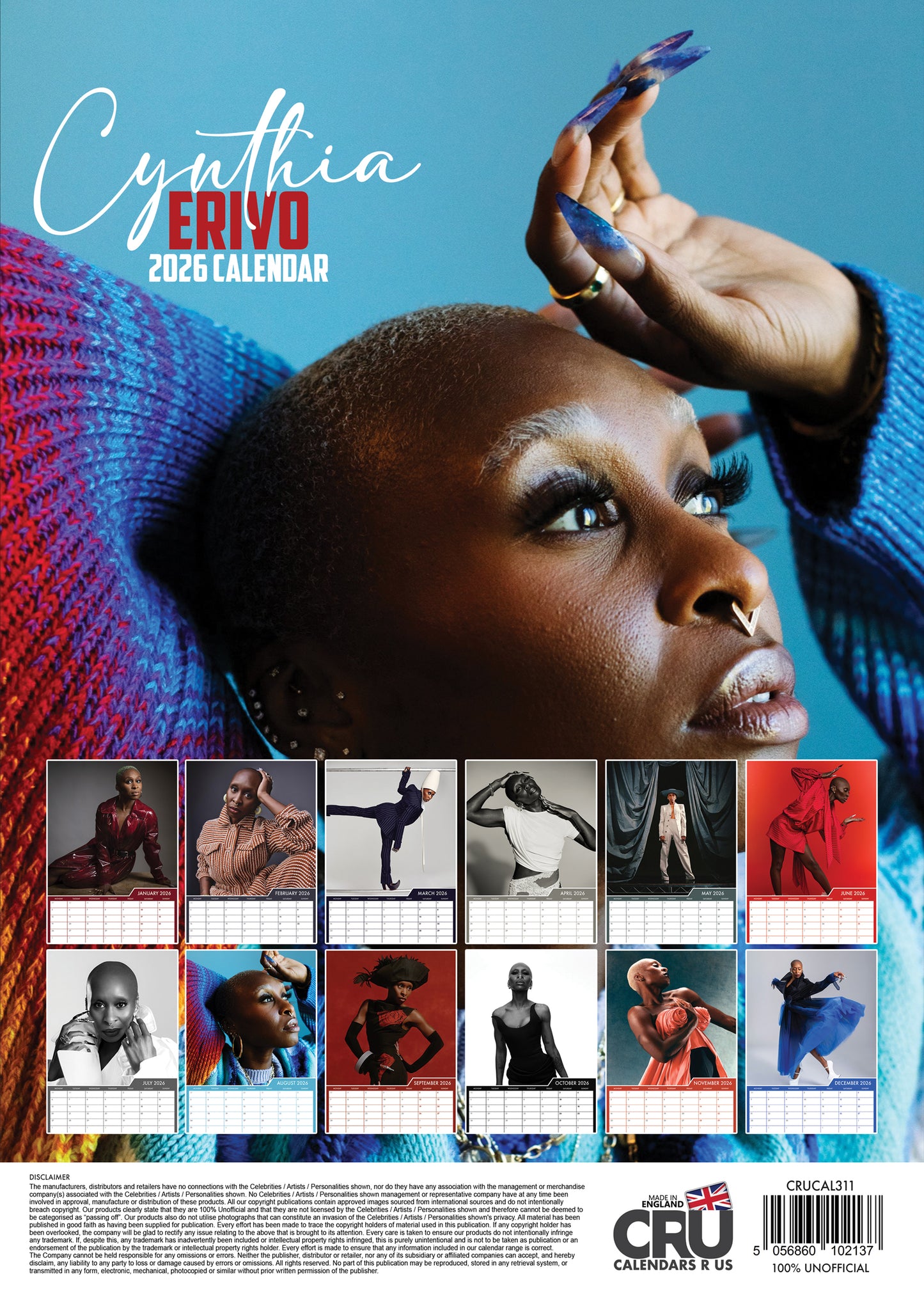 Cynthia Erivo - A3 Calendar 2026