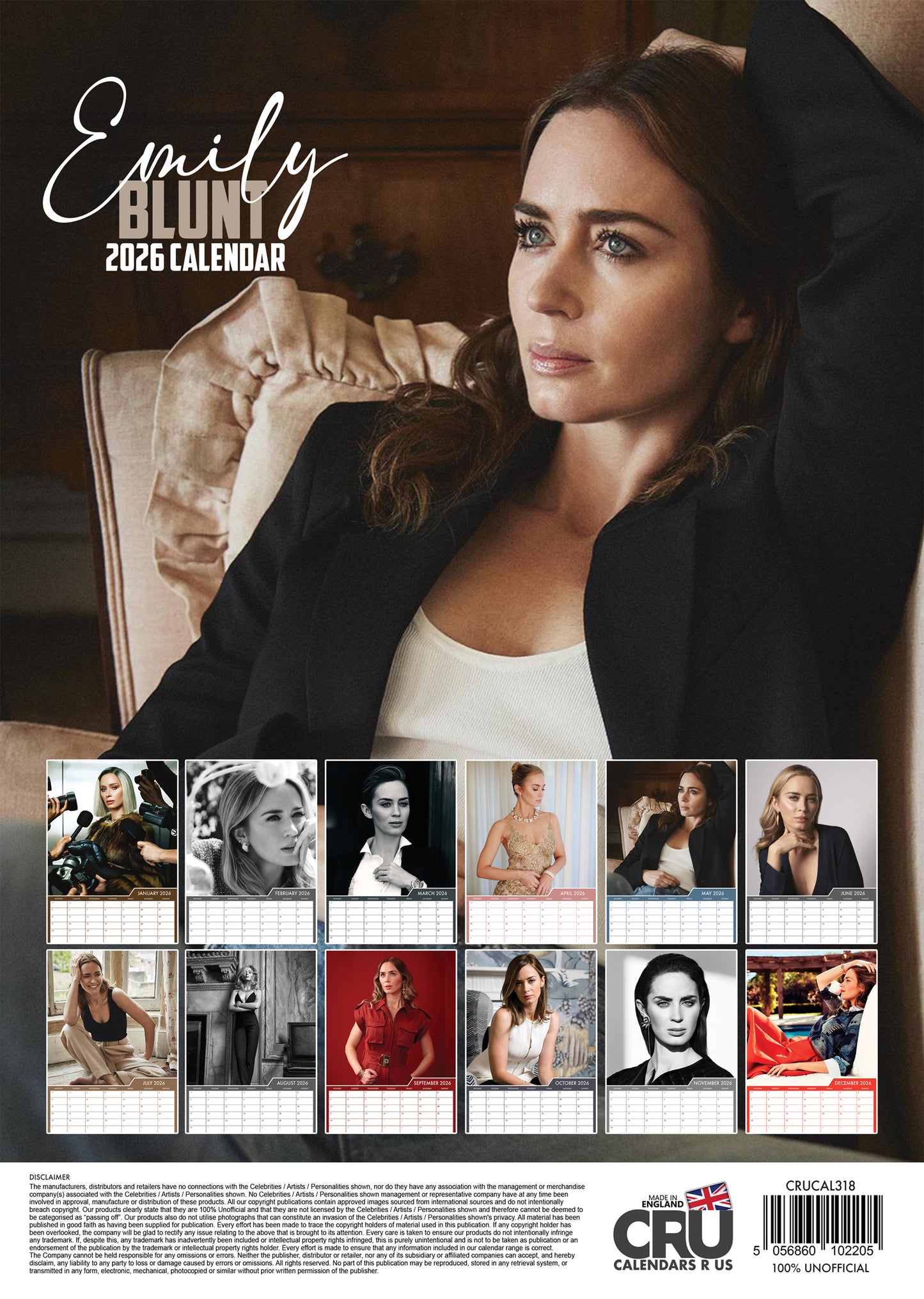 Emily Blunt - A3 Calendar 2026