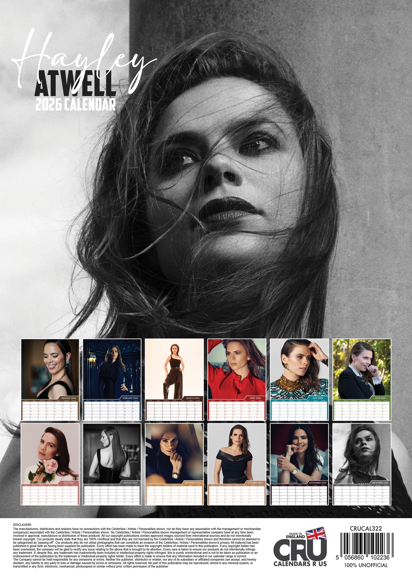 Hayley Atwell - A3 Calendar 2026
