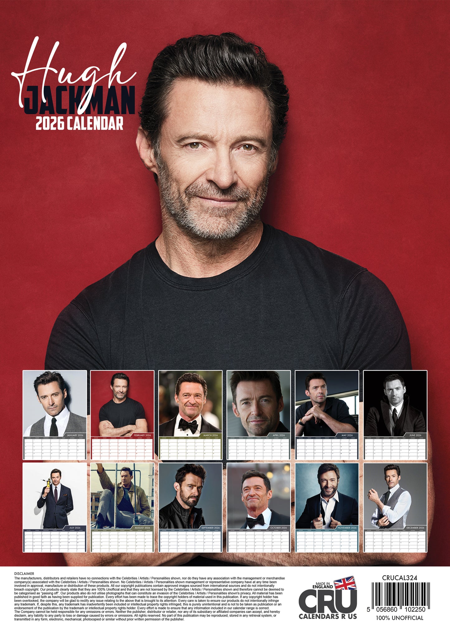 Hugh Jackman - A3 Calendar 2026
