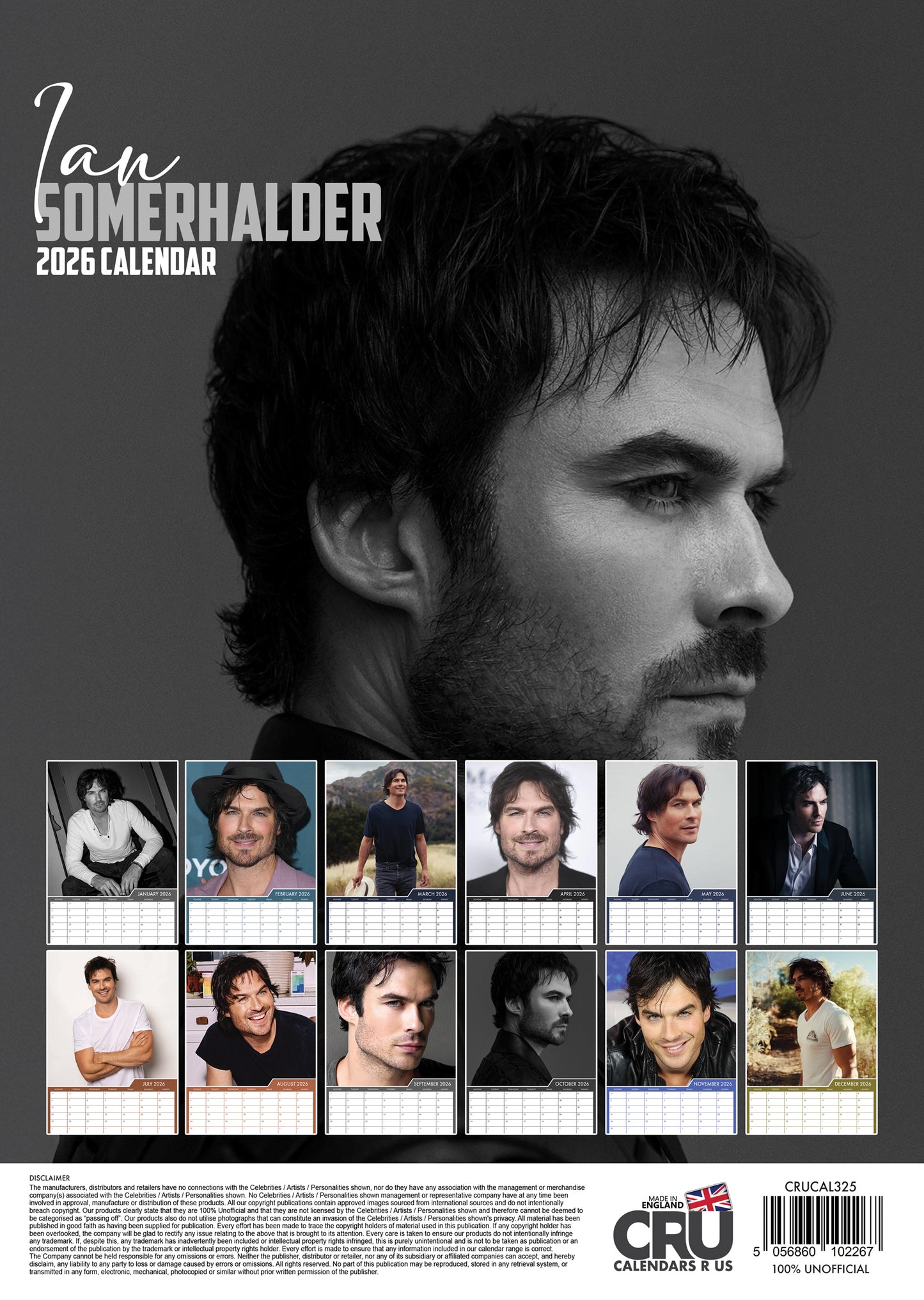 Ian Somerhalder - A3 Calendar 2026