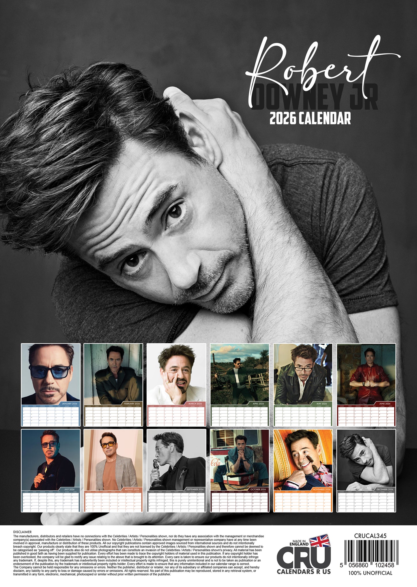 Robert Downey Jr - A3 Calendar 2026