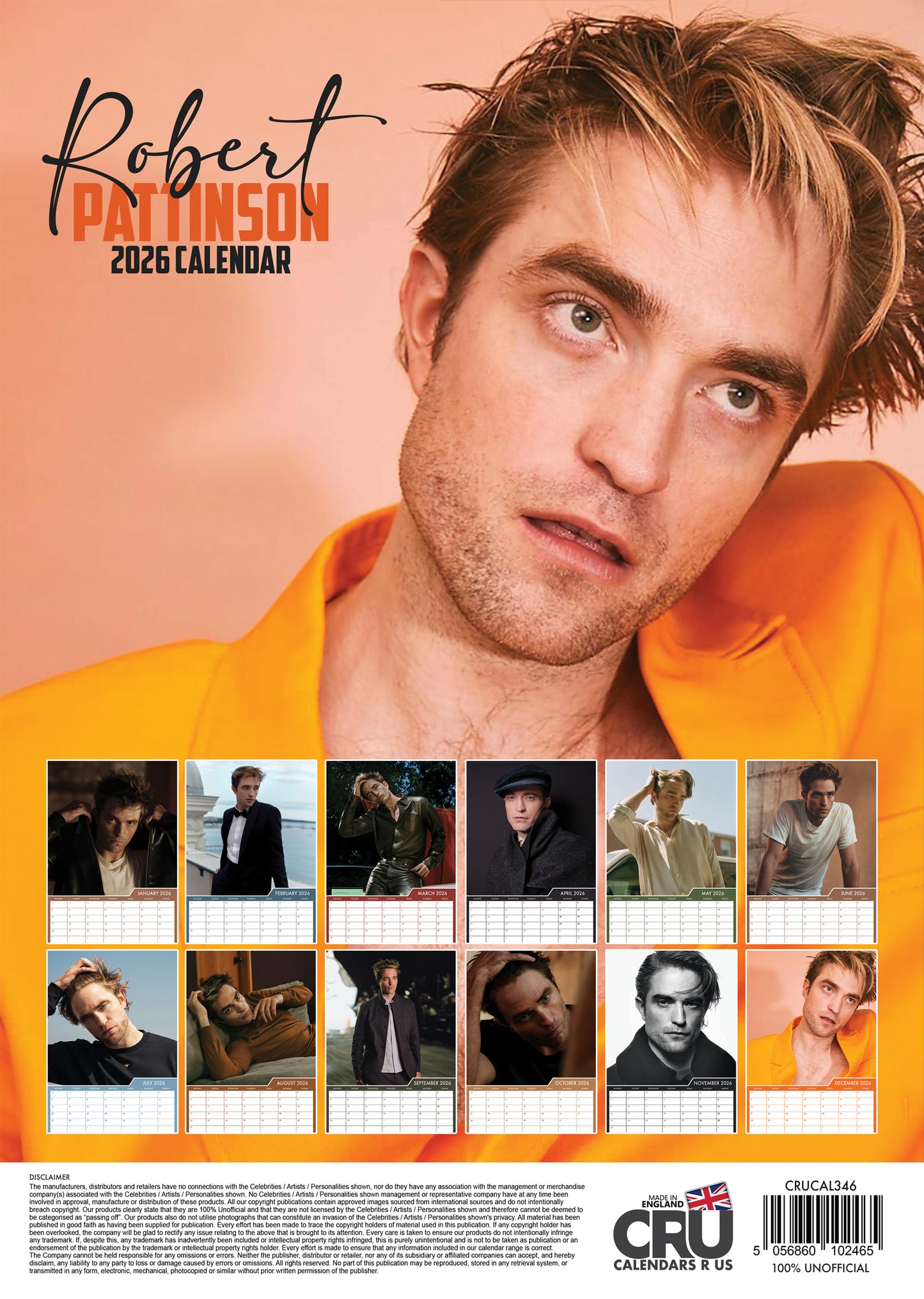 Robert Pattinson - A3 Calendar 2026