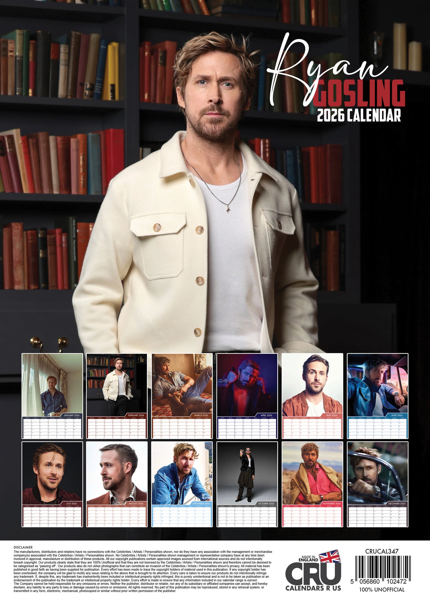 Ryan Gosling - A3 Calendar 2026