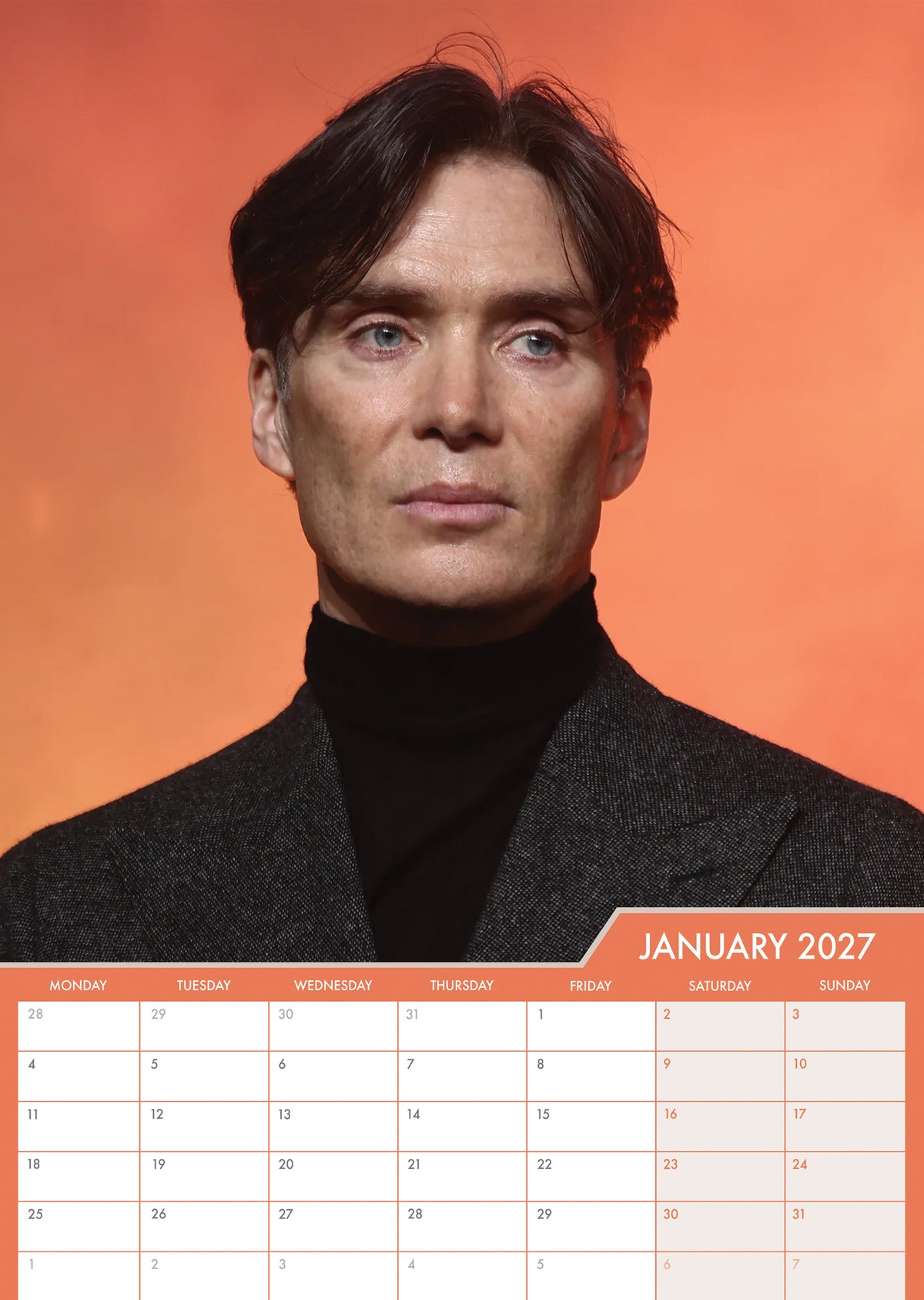Cillian Murphy - A3 Calendar 2027