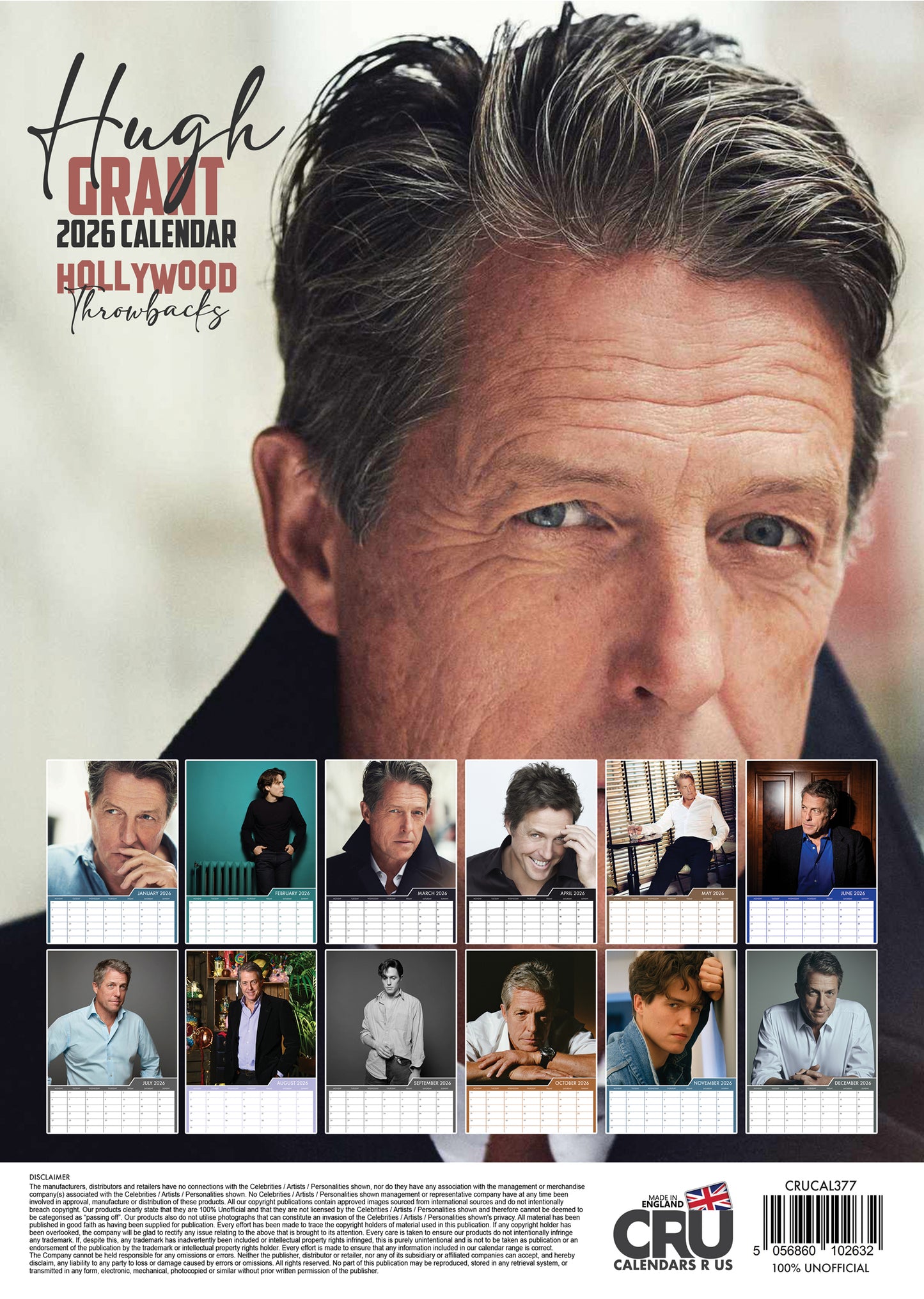 Hugh Grant - A3 Calendar 2026