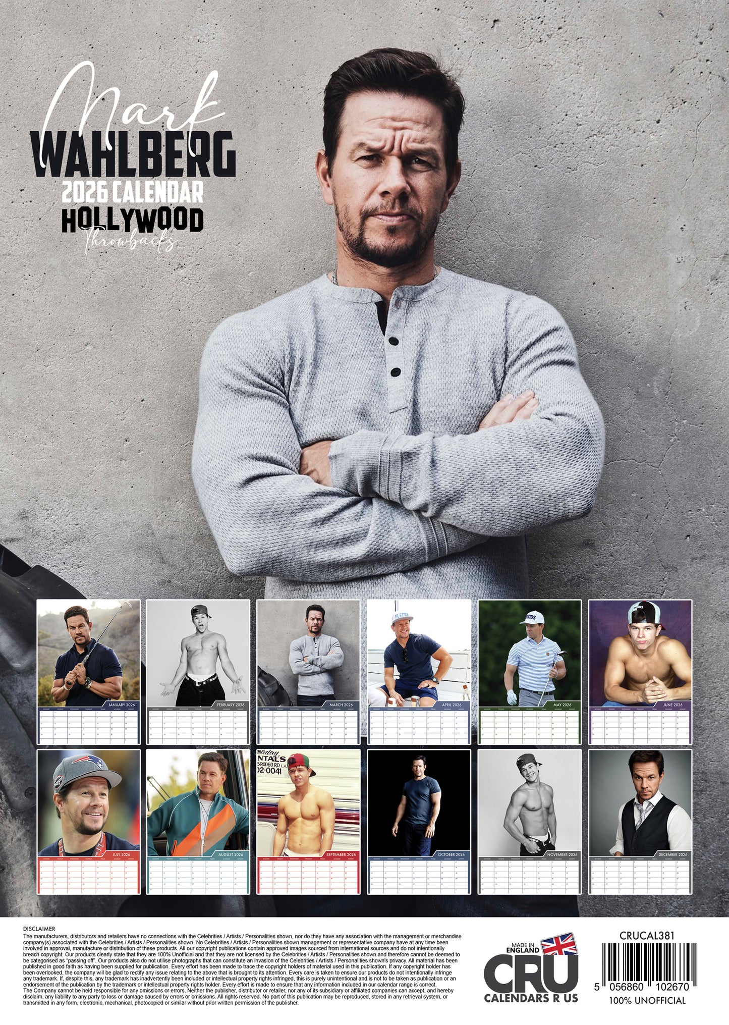 Mark Wahlberg - A3 Calendar 2026