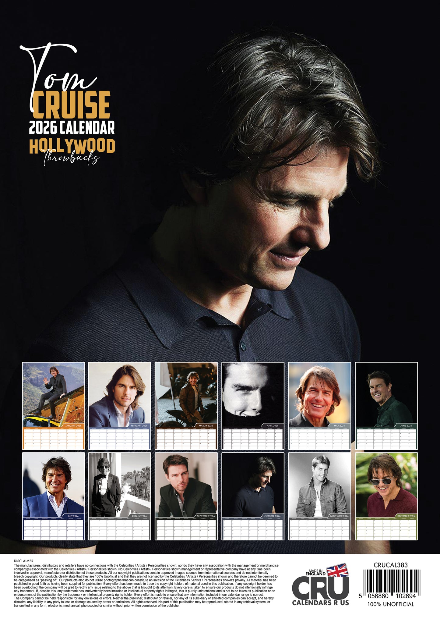 Tom Cruise - A3 Calendar 2026