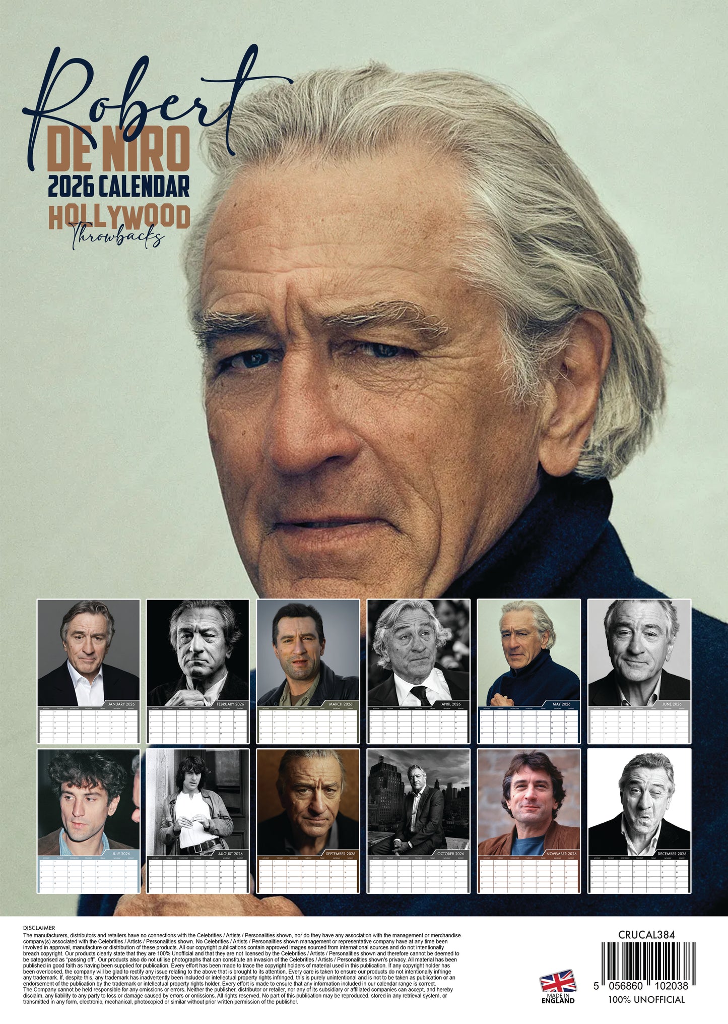 Robert De Niro - A3 Calendar 2026