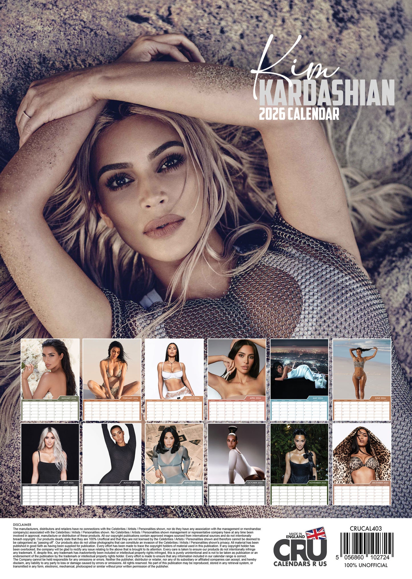 Kim Kardashian - A3 Calendar 2026