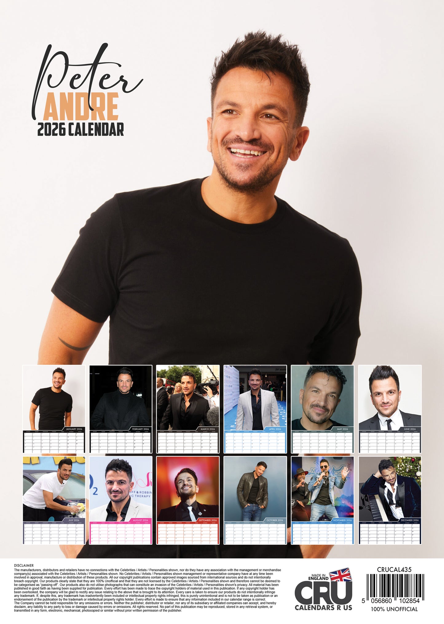 Peter Andre - A3 Calendar 2026