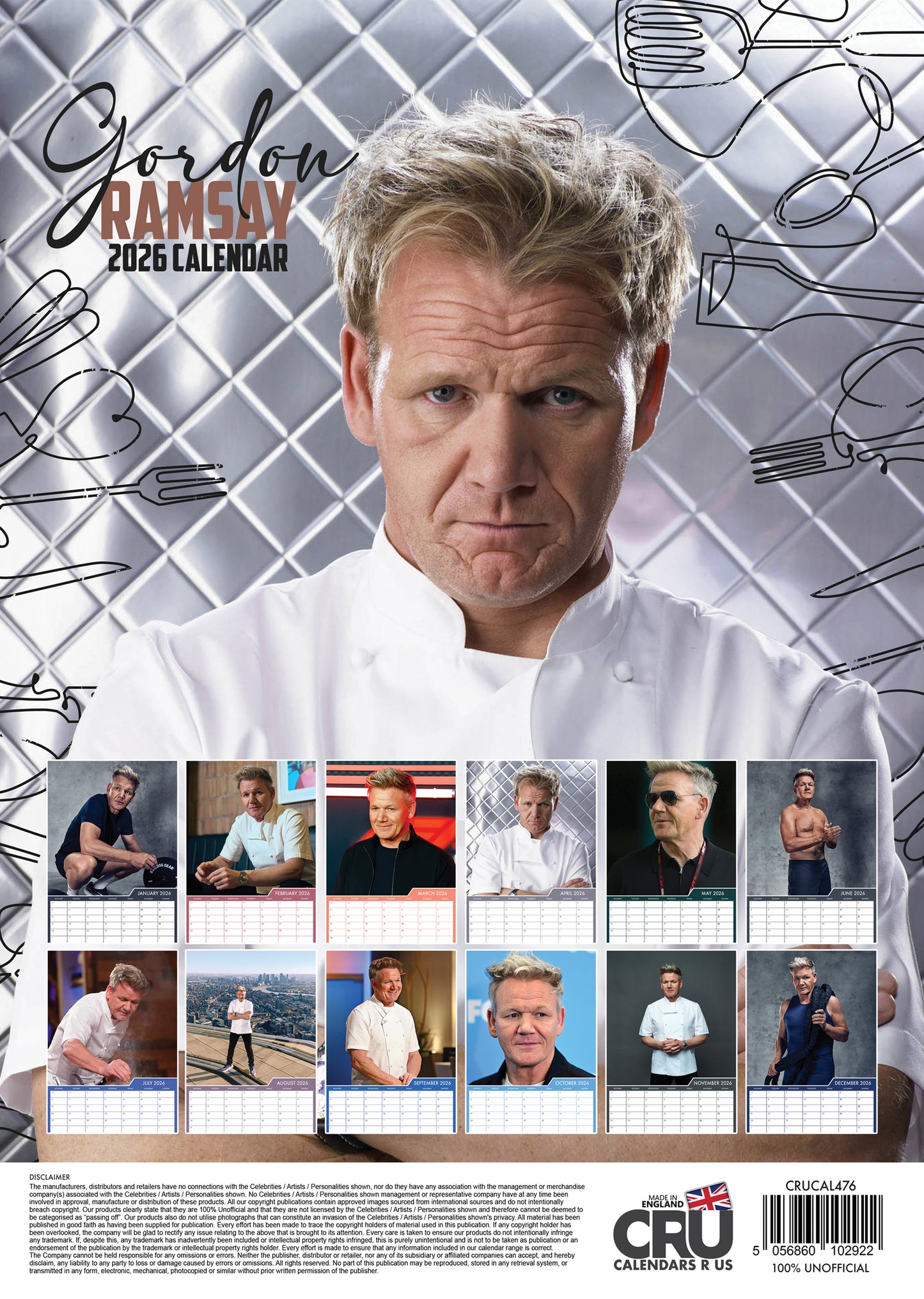 Gordon Ramsay - A3 Calendar 2026